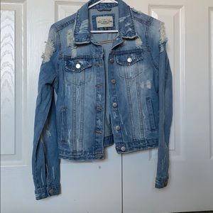 distressed jean jacket